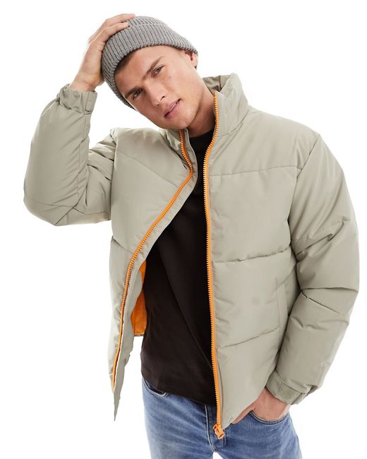 Only & Sons heavyweight boxy cropped puffer jacket