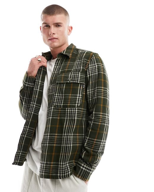 Only & Sons flannel check overshirt khaki-