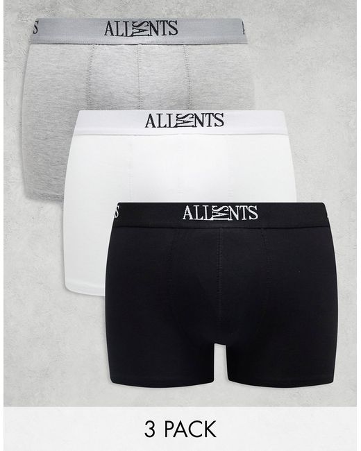 AllSaints 3-pack boxers white/gray/black-