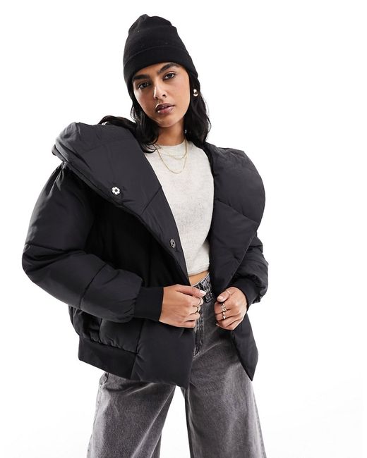 Noisy May padded jacket with oversized hood