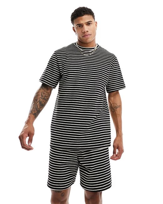 South Beach beach shirt textured stripe part of a set-