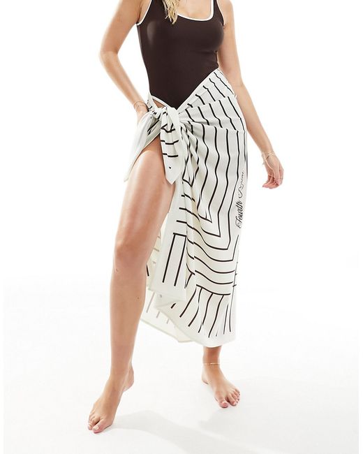 4th & Reckless delphine stripe sarong