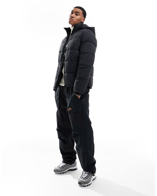 Selected Homme puffer jacket with hood