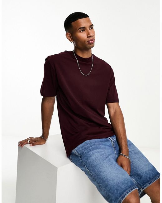 French Connection oversized t-shirt burgundy-