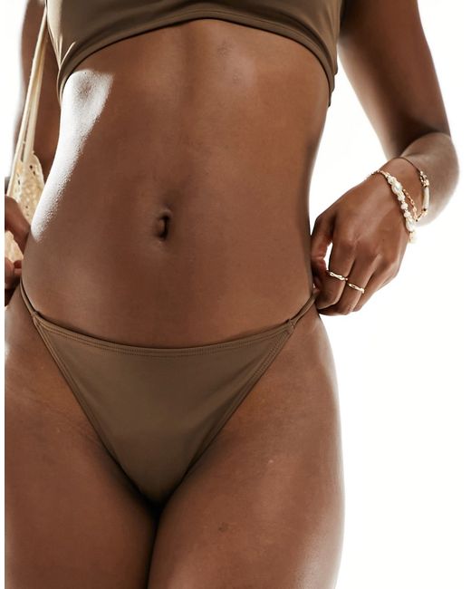 Monki tanga bikini bottom chocolate