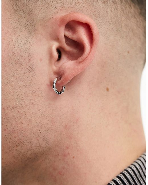 Faded Future textured hoop earrings