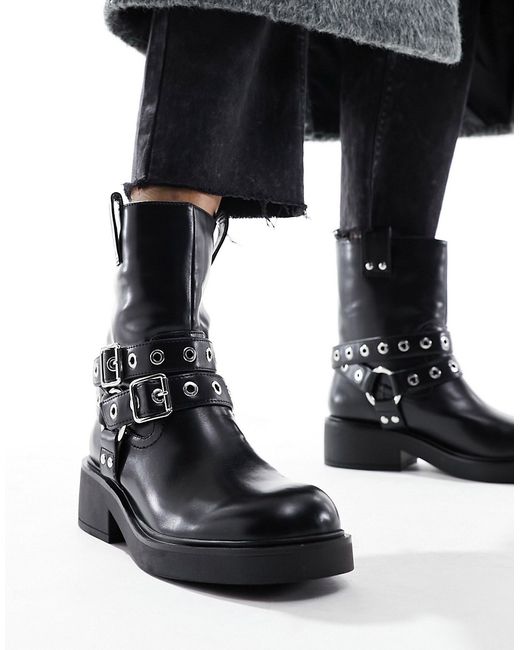 Bershka buckle detail ankle length boots