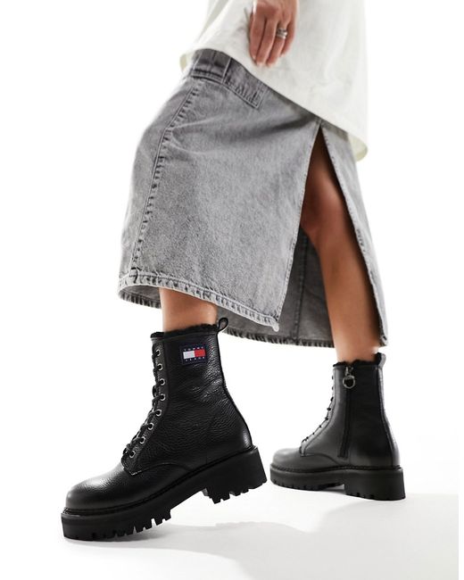 Tommy Jeans urban leather boots