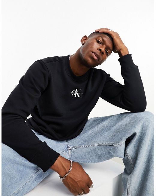 Calvin Klein Jeans monogram logo crew neck sweatshirt