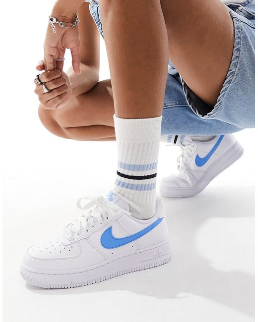 Nike Air Force 1 Sneakers And Blue