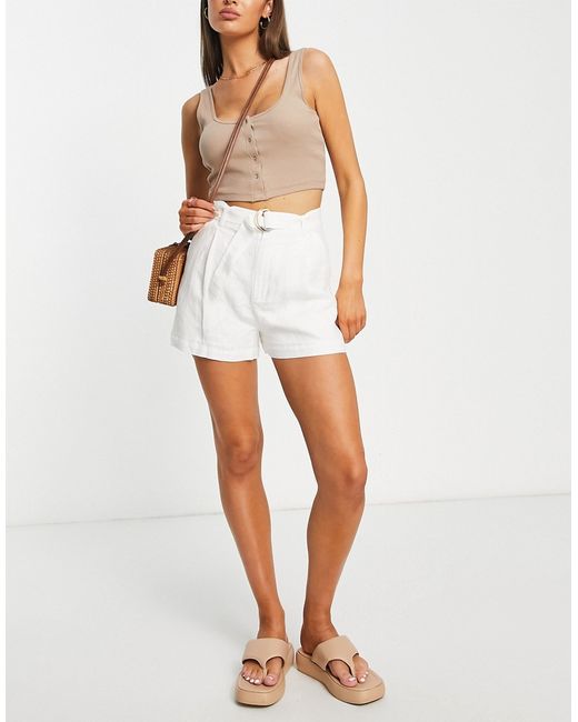 Other Stories belted linen shorts off