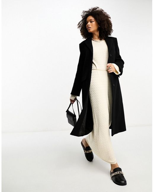 Other Stories single breasted wool blend coat