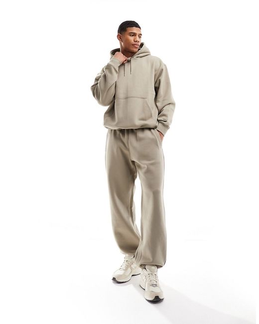 Weekday relaxed fit heavyweight jersey sweatpants mole part of a set-