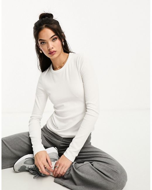 Other Stories ribbed long sleeve top