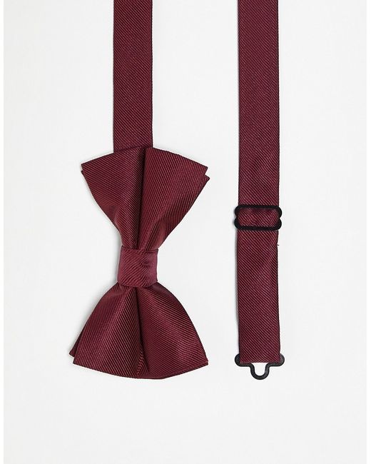 Asos Design satin bow tie burgundy-
