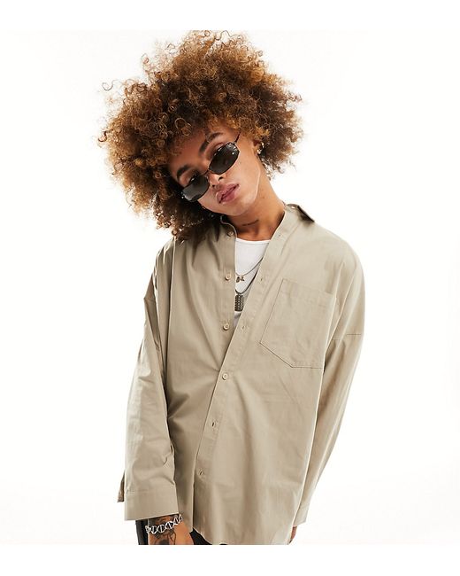Collusion oversized shirt stone-
