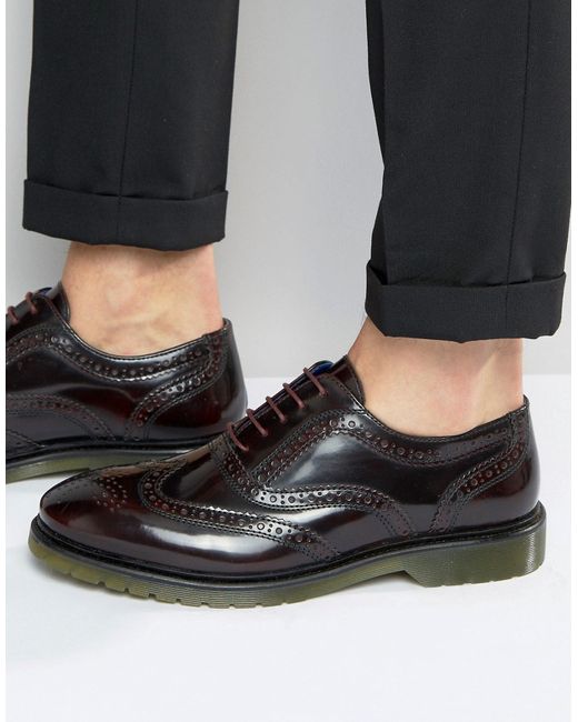 Red Tape Brogues In Oxblood