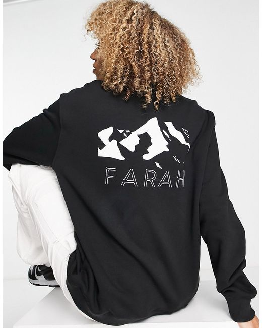 Farah Zermatt logo graphic boyfriend fit sweatshirt