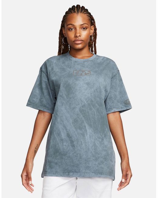 Nike Phoenix oversized t-shirt washed blue-
