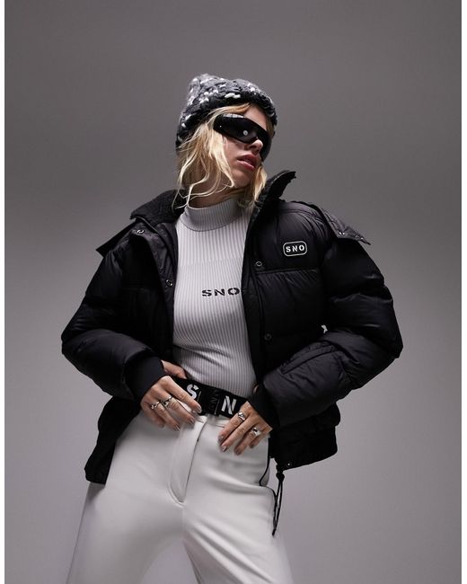TopShop Sno hooded ski puffer jacket