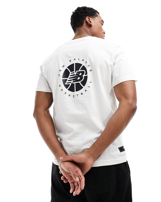 New Balance Active Basketball logo back print crewneck t-shirt