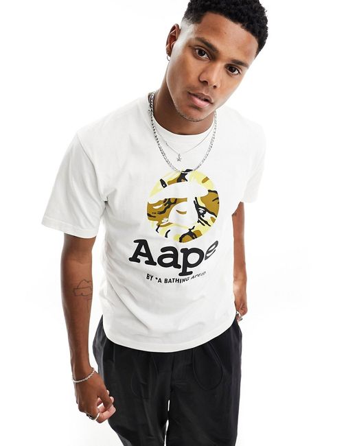 Aape By *A Bathing Ape® By A Bathing Ape camo moon face T-shirt off-
