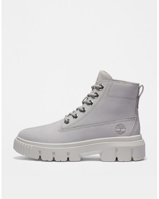 Timberland Greyfield leather boot light gray-