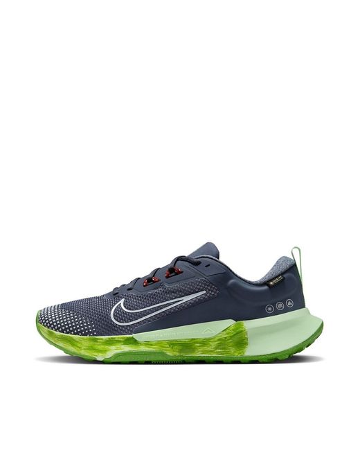 Nike Running Juniper Trail 2 GORE-TEX sneakers navy and green-