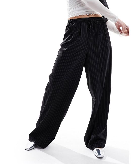 Asos Design tailored pull-on pants pinstripe