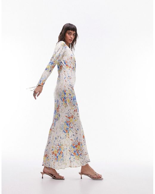 TopShop maxi dress vintage floral print-