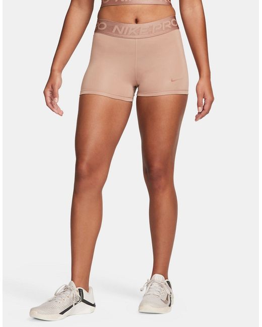 Nike Training Pro 3inch booty short beige-