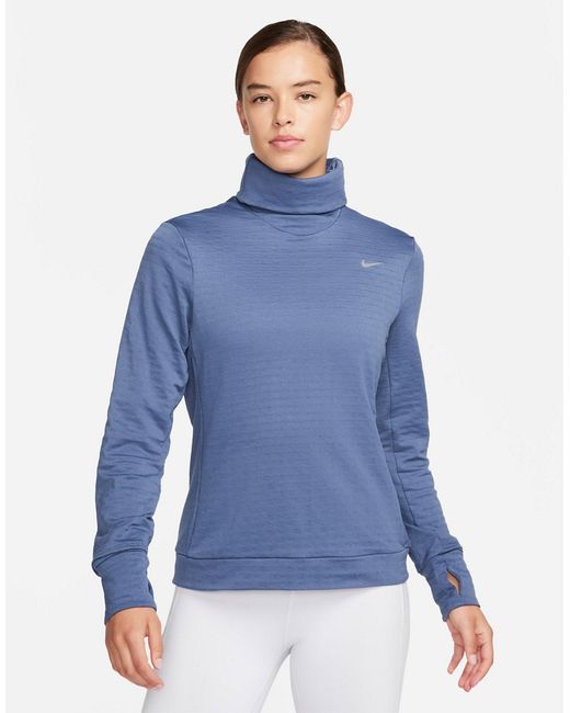 Nike Running Swift Dri-Fit element half zip long sleeve top reflective silver-