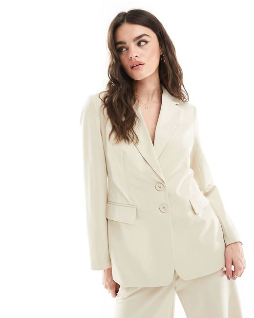 French Connection Everly suit blazer ecru part of a set-