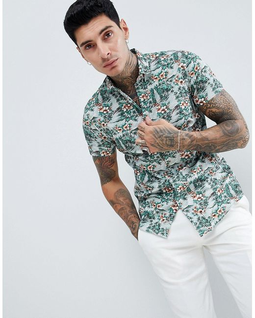 Twisted Tailor skinny shirt with print