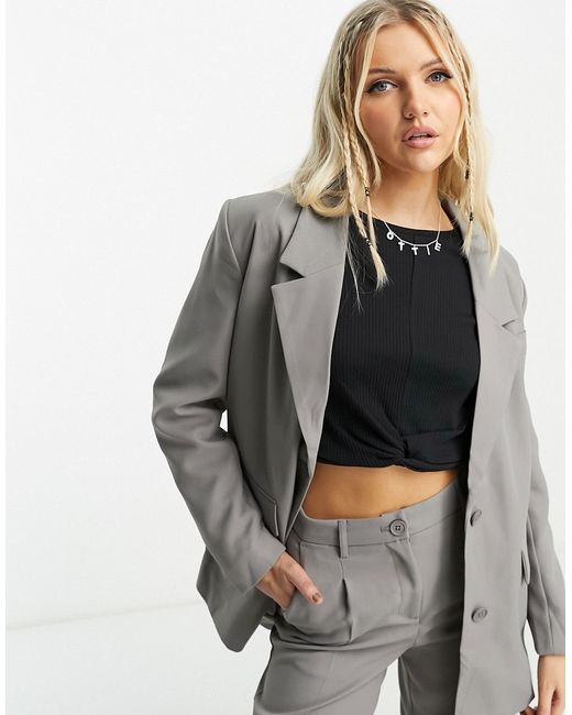 Noisy May oversized tailored dad blazer part of a set
