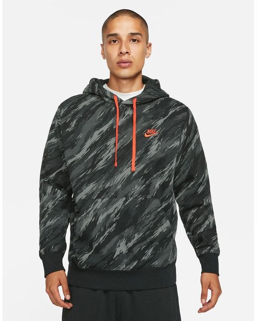 Nike Sport Essentials camo print fleece hoodie