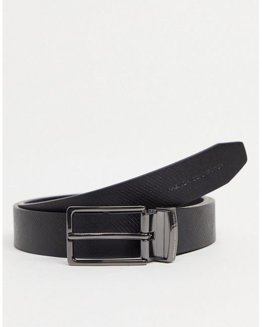French Connection square textured revesible belt