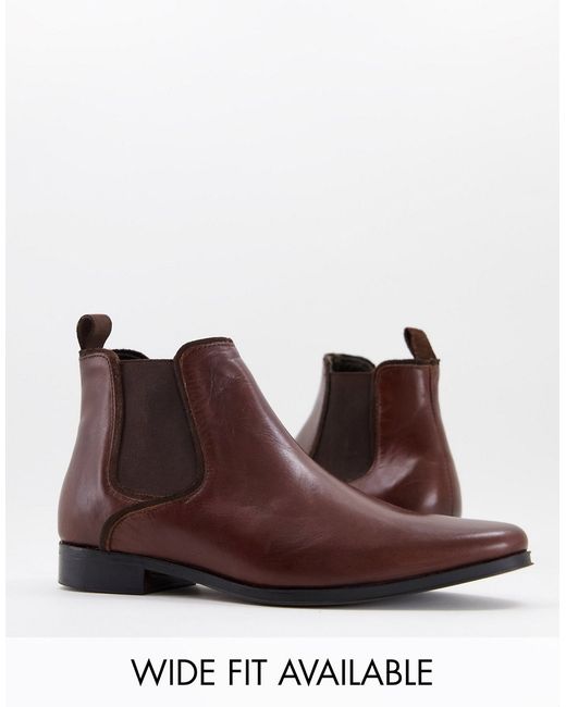 Asos Design chelsea boots leather