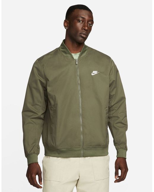 Nike Club woven bomber jacket medium olive-