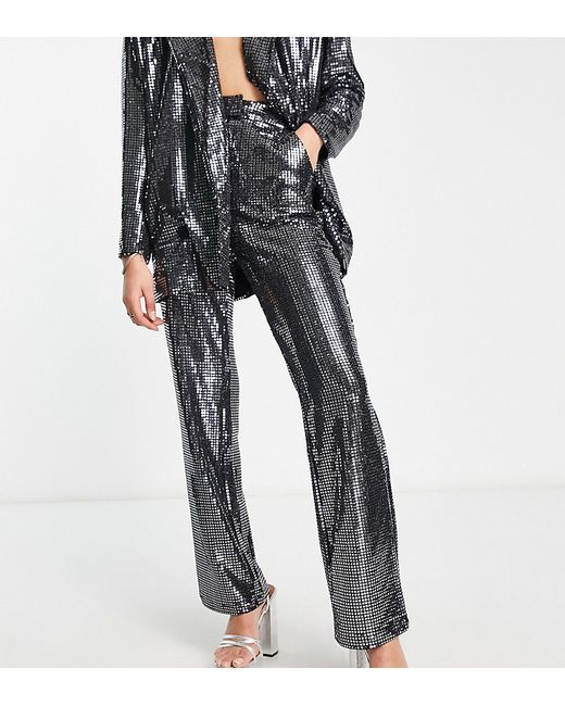 4th & Reckless Tall exclusive sequin tailored pants part of a set