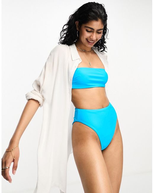 Asos Design mix and match high leg waist bikini bottom bright
