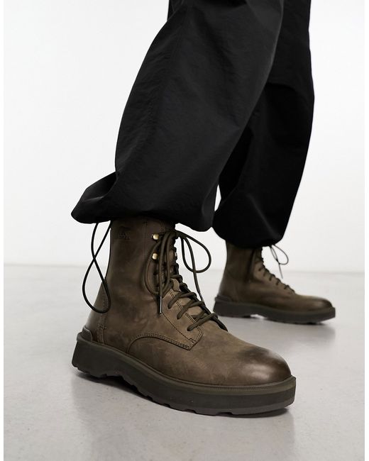 Sorel Hi-Line lace up boots khaki-