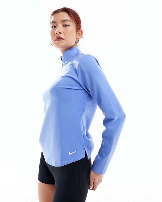 Nike Training One Therma-Fit half-zip top blue-