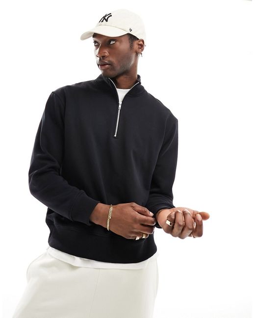 Asos Design heavyweight oversized quarter zip sweatshirt