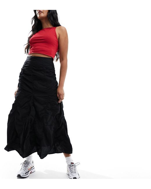 Collusion western tiered maxi skirt