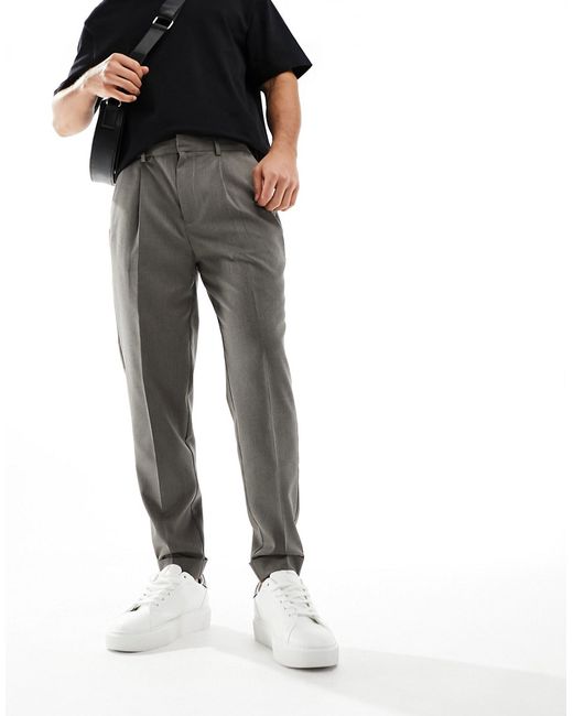 Asos Design smart tapered fit pants microtexture