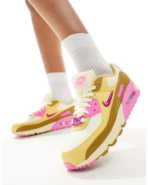 Nike Air Max 90 SE sneakers coconut milk and pink-