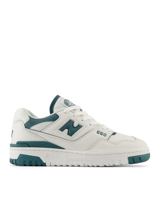 New Balance 550 sneakers cream with teal details-
