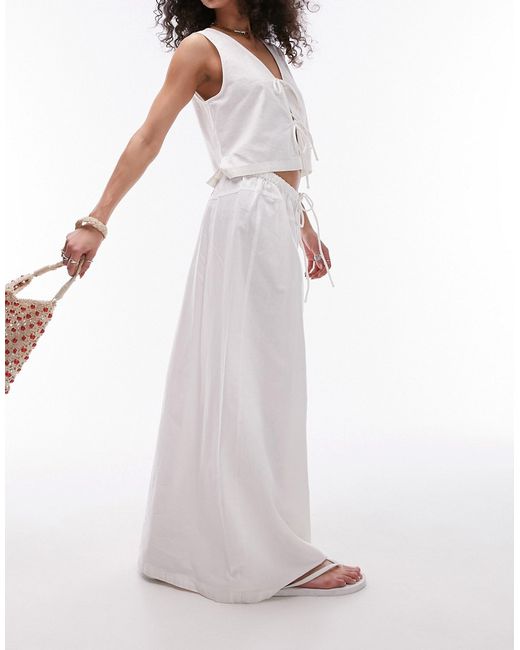 TopShop linen blend beach maxi skirt part of a set-