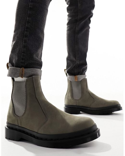 Dr. Martens 2976 chelsea boots nickel nubuck leather